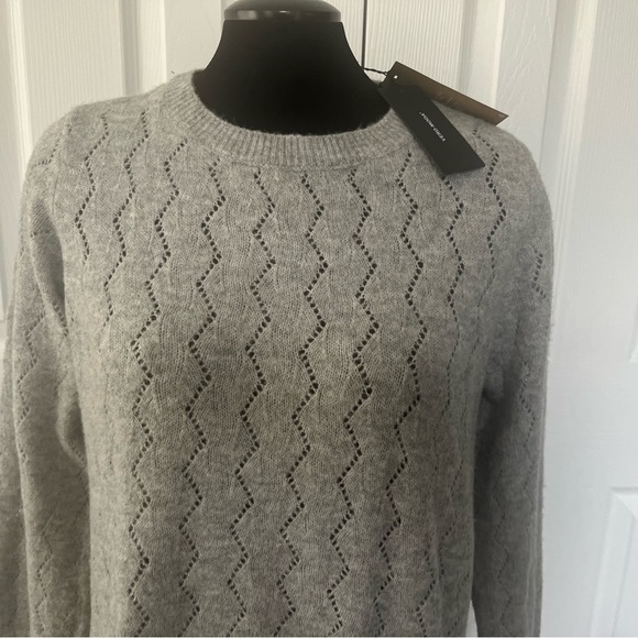 Sweater dress pointelle crochet knit womens large - Picture 3 of 3